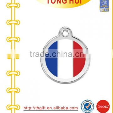 France Flag metal pendant necklace jewelry