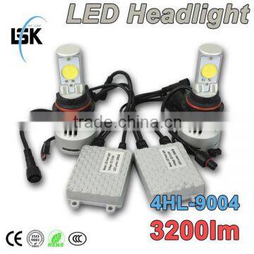 Hot !!! Super bright 38w 3200lm waterproof 9004 car led headlight 2 years warranty