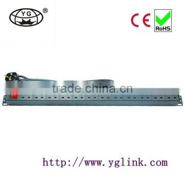 rack PDU 12ways with switch 1U PDU British type PDU UK type PDU cabinet PDU Power Distribution Unit