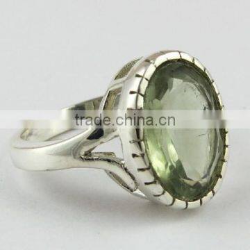 925 Big Stone Jewelry !! Green_Amethyst Silver Gemstone Jewelry_925, Wholesale Silver Jewelry