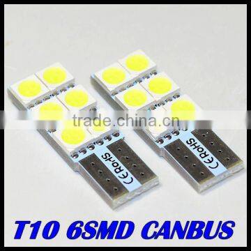 T10 168 Car White 6 5050-SMD LED Inverted Side Marker Turn Wedge Light Bulb brand new good price