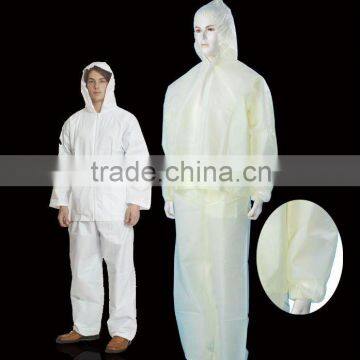 Disposable Non-woven Impervious Coverall with Hood