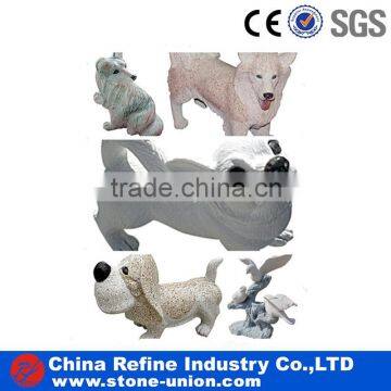 Cute granite dog sculptures