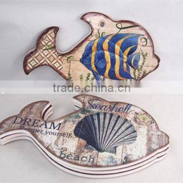 2015 newst promotional Custom Design Ceramic Wall Decor fish-shaped Trivet