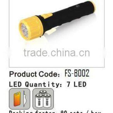 LED torch light with 3D battery