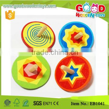 Milk Promotion Colorful Spin Top Children Mini Wooden Toys