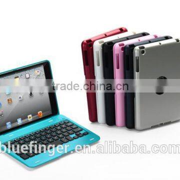 Bluefinger Ultra-slim portable Bluetooth keyboard case for iPad Mini ABS material