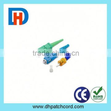 ftth optical fiber fast connector, quickly assembly connector SC/UPC screw type quick connector