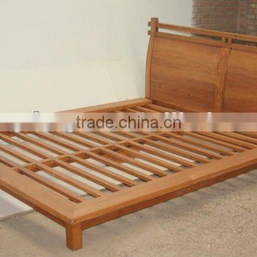 chinese antique yellow wooden bed