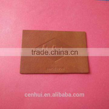 New Style Brown Embossed Leather Patches for Clothing