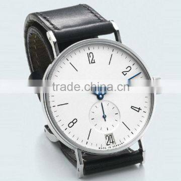 316L Stainless Steel Case Sapphire Crystal Quartz Movement Small Dial Second Hand 100% Genuine Leather Vogue Watch photo-3
