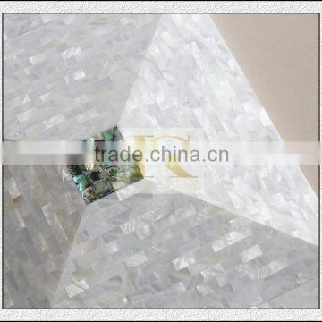 Chinese popular 10*10mm seamed square freshwater river shell mosaic tile with own quarry & CE certificate