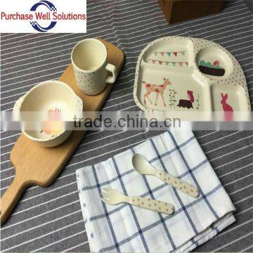 Eco-Friendly Natural food grade bamboo fiber tableware