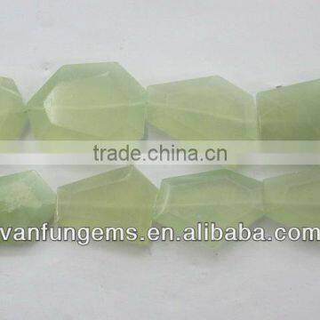 New jade faceted tumble stone