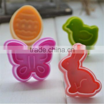 Factory supplier customized supply baby plastic cookie cutter stamp