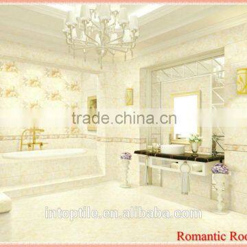 Most popular 2014 China high class and elegant romantic tile bathroom and floor tile for home decoration