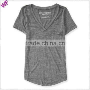 V-neck T-shirt Printed Logo t shirt China wholesale t shirt apparel