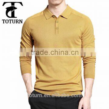 Wholesale China Family Couple Custom Printing Logo Men Sport Golf Polo Neck Design Long Yellow Latest Style Men's T-shirt
