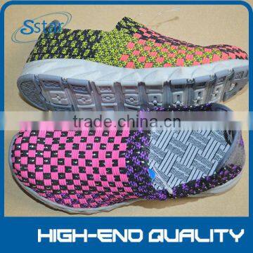 latest design lady shoes hand-woven shoes