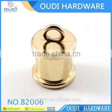 Hot sale Eco friendly Shiny light gold Zinc alloy bag accessories Core End tail clip