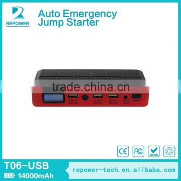 2*USB 5V 2.1A & One USB 5V 1.0A Three USB Jump Starter Power Bank