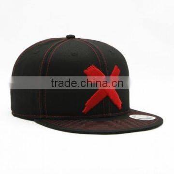 Hot Sale Flat Bill Snap Back Hat OEM 3D Embroidery Snapback Custom Cap