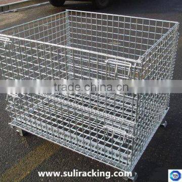 Foldable Stackable Storage Wire Mesh Containers