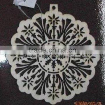 Laser carved Christmas decoration(wooden crafts/wood gift/wood art in laser-cutting & engraving)