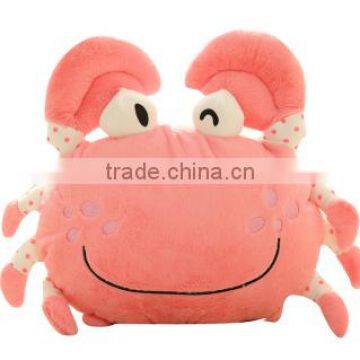 plush crab shape hold pillow/plush sofa cushion/plush animal shaped hold pillow