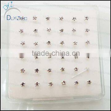 Real Gold Sterling Silver Nose Pins photo-4