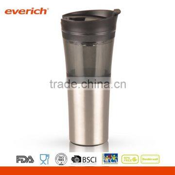 16oz Eco-Friendly plastic tea infuser travel mug