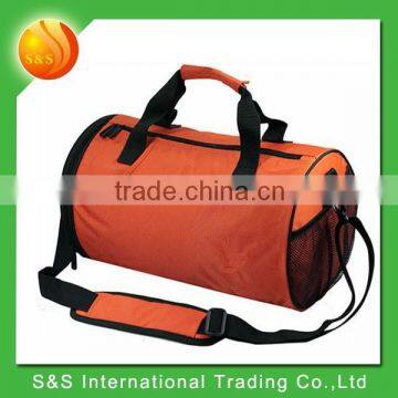 2015 new arrival round shape small gym bag with shoes compartment