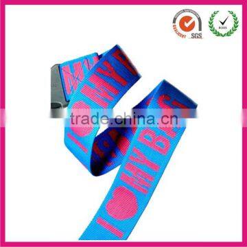 Fashionable screen printed elastic luggage tie down belt srap /lanyard (factory)