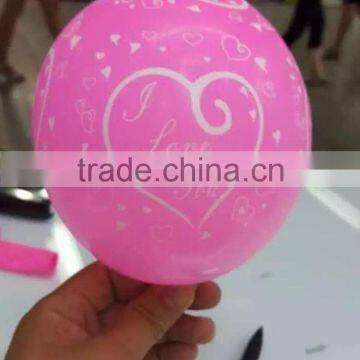 Hot Sale Pink Color 12 Inches Printed Valentine's Day for Party /wedding Balloon photo-2