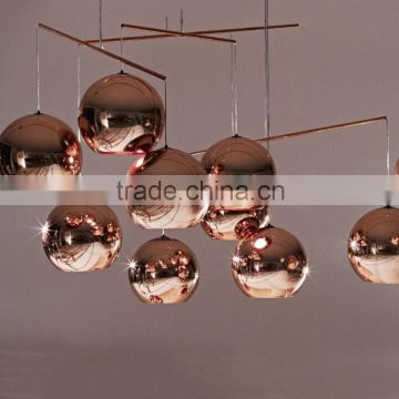 Wholesale copper glass ball pendant lights copper glass lighting with super quality