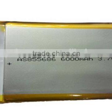 high capacity battery/3.7v 6000mah lithium polymer battery