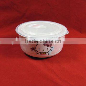 YF15060 ceramic soup bowl with lid