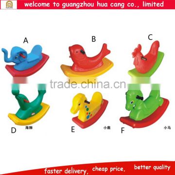 Christmas decoration wooden horse, kids rocking play toys, plastic rocking horse