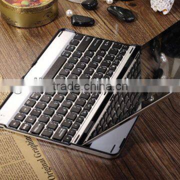 2013 Aluminum alloy red leather case bluetooth keyboard for ipad 2