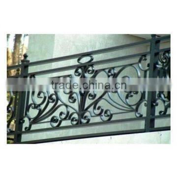 Decorative wrought iron fence