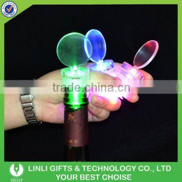 Cheap Transparent Plastic Colorful Illuminated Led Wine Cork For Bar