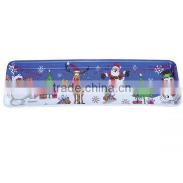 Rectangle plastic christmas tray