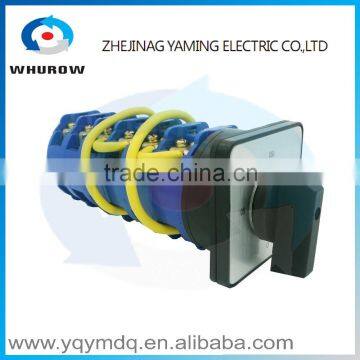 LW26-125/6 High quality dc voltage automatic electrical changeover rotary cam switch six poles 125A sliver point contacts