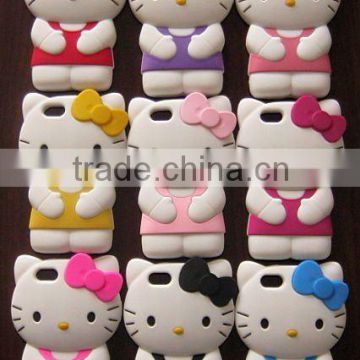 Loverly Soft 3D Hello Kitty Silicone Skin Cover For iPhone 4/4S