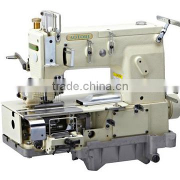 KANSAI SPECIAL SEWING MACHINE DFB1412PQ type 12 needle double chain stitch machine for simultaneous shirring