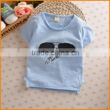 South Korea 2016 Summer New Korean Children T-shirt 100% Cotton T-shirt Embroidered Children Cotton Short Sleeved Glasses photo-3