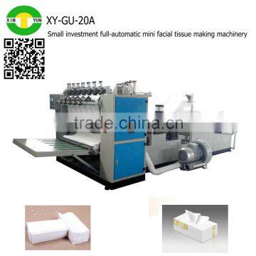 Small investment full-automatic mini facial tissue making machinery