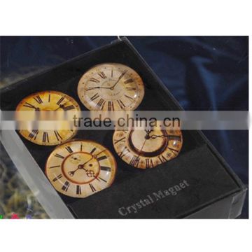 China Supplier hot sale glass crystal watch 3d fridge magnet