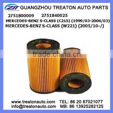 OIL FILTER 2751800009 2751840025 FOR BENZ S-CLASS(C215)99-06 S-CLASS(W221)05-