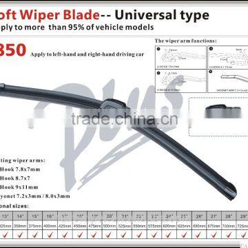 Automobiles & Motorcycles Auto Wiper Blade for U-Hook Wiper Arm